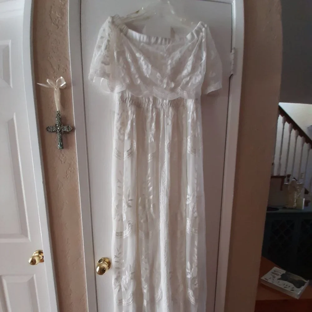 New Cotton Lace Maxie Dress - Picture 1 of 6